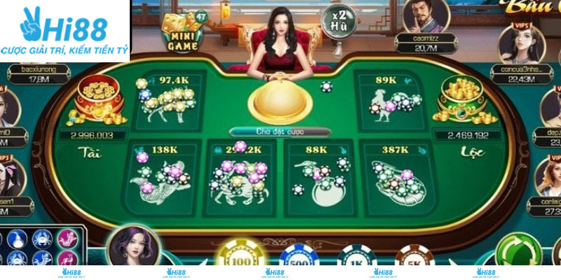 Tập trung mặt thường lặp giúp tăng tỷ lệ thắng bầu cua Hi88